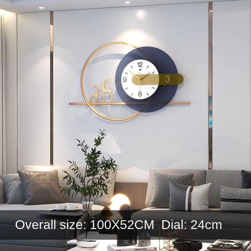 Clock Living Room High-end Modern Light Luxury Home Punch-free Clock Wall Hanging Fashion Simple Creative Decorative Wall Clock