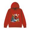 Christmas Gift Hoodie for Kids 4-14Years Boys Girls Lightweight Polyester Pullover with Holiday Print Party Costume Santa Claus Christmas Tree Graphic
