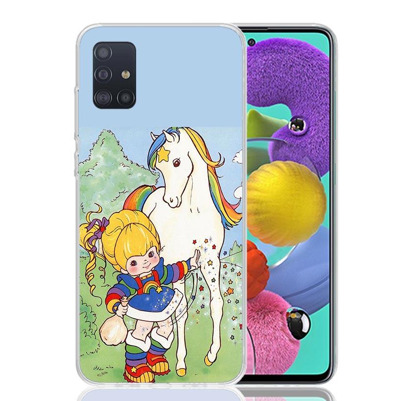 R-Rainbow Cute Brite Phone Case for Samsung Galaxy A52 A51 A50S A12 A22 A32 A72 A10S A30S A31 A71 Note 20 Ultra 10 Plus S10 Gala