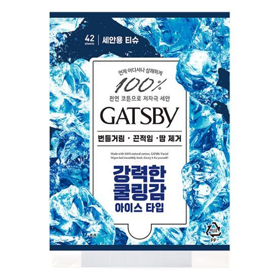 [Большая емкость] Бумага для лица Gatsby Ice Type 42 листа