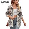 Autumnl Women's Shirt Jacket Leopard Print Button Casual Loose Long Sleeve Jacket Shirt Jacket