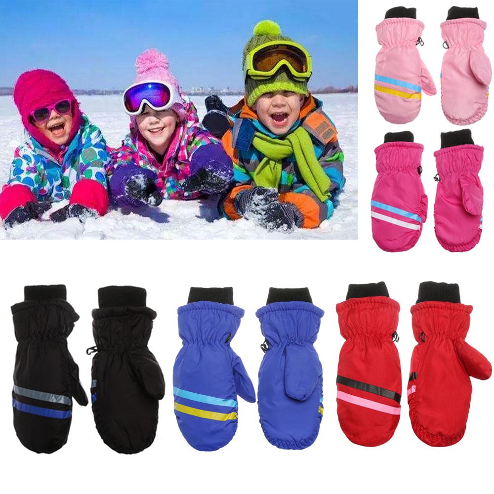 Зимние Необходимые Утолщенные Теплые Уличные Перчатки для Катания на Лыжах для Детей, Варежки с Длинными Рукавами, Снег, Сноуборд