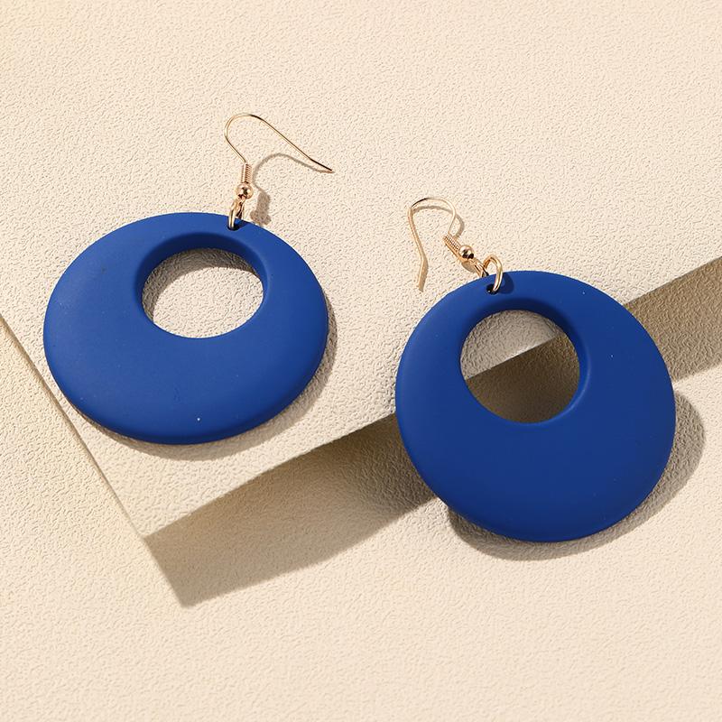 Новые модные большие серьги-подвески из акриловой смолы для женщин, длинные геометрические круглые серьги-подвески для девочек, корейские ювелирные изделия для путешествий
