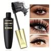 7D Silky Fiber Waterproof Mascara Black Mascara 24-Hour Long-Lasting Clump-Free & Smudge-Proof with Olive Brush for Voluminous Lashes