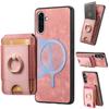 For Samsung Galaxy A36 5G Case Compatible with MagSafe Leather Back Cover with Detachable Card Holder Kickstand