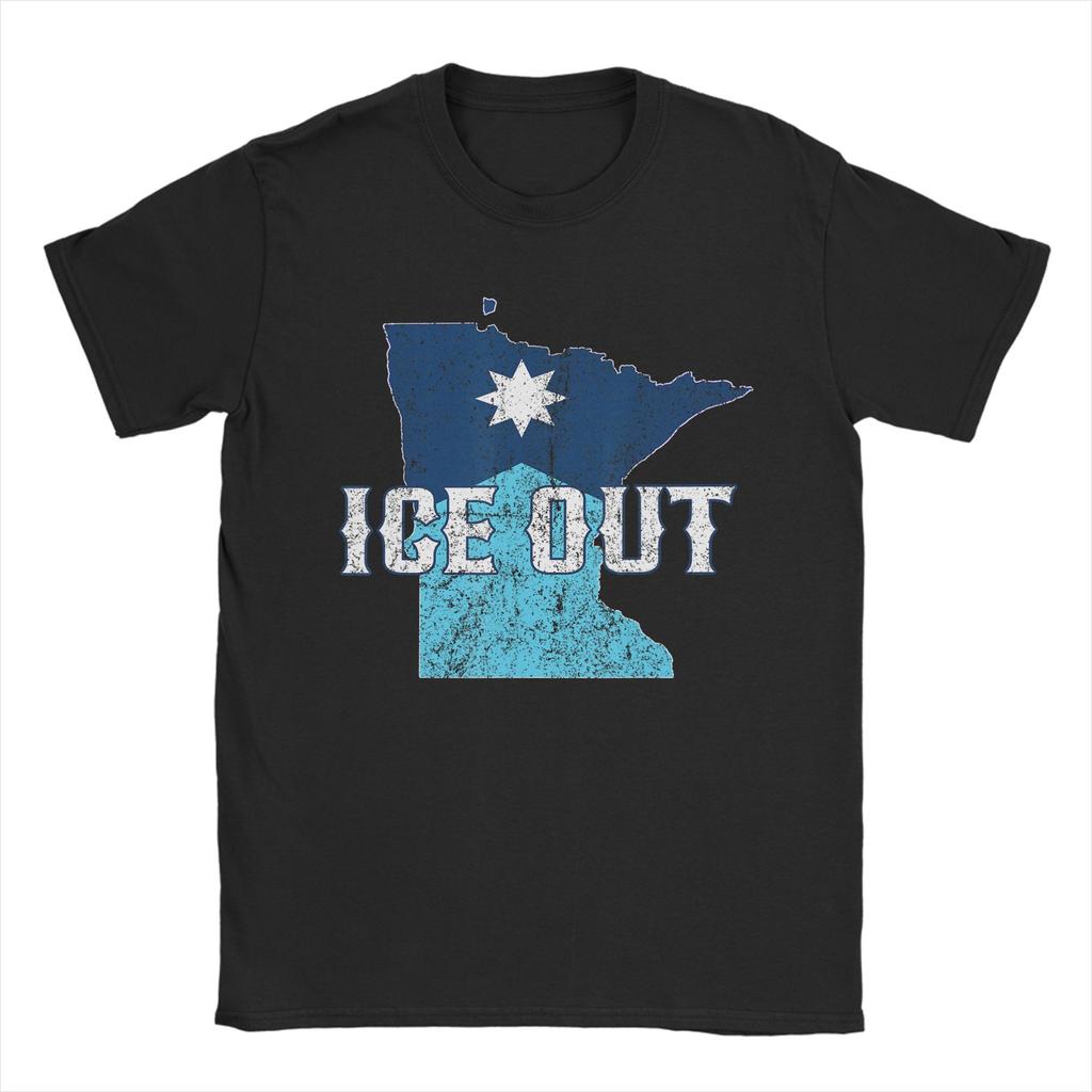 Leisure ICE OUT Bad Bunny TShirts Unisex Round Collar Cotton T Shirt Short Sleeve Tees Gift Idea Clothing