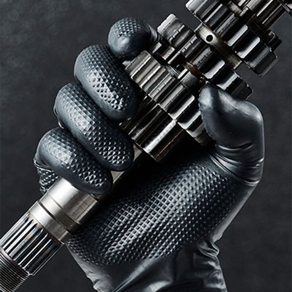 Перчатки Libre Nitrile Размер L IGA Черные 50 шт. x 2 Без пудры Застежка-молния Полиэтиленовый пакет Набор Перчатки для барьерного халата Одноразовые Оптовая закупка No.2190