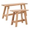 Bench + Stool In Teak BARCELONA 50/ 90 Cm