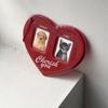 Idol Photo Protective Photo Card Holder Display Sleeves 3Inch Love Heart Shape Id Photo Cards Sleeve Keychain Hanging Chain
