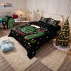 3pcs Merry Christmas 67 element black print coreless duvet cover set multi size bedroom bedding, holiday decoration
