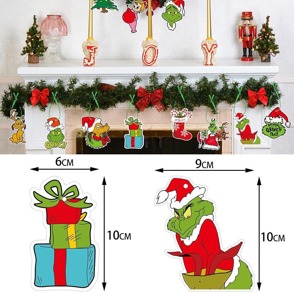 New 64Pcs Merry Christmas Ornaments Xmas Tree Hanging Decoration Figure Pendant