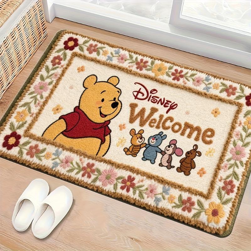 MINISO Welcome Mat Doormat Featuring Winnie Cartoon Living Room Bedroom Bathroom Ideal for Party Decorations and Gifts Doormat