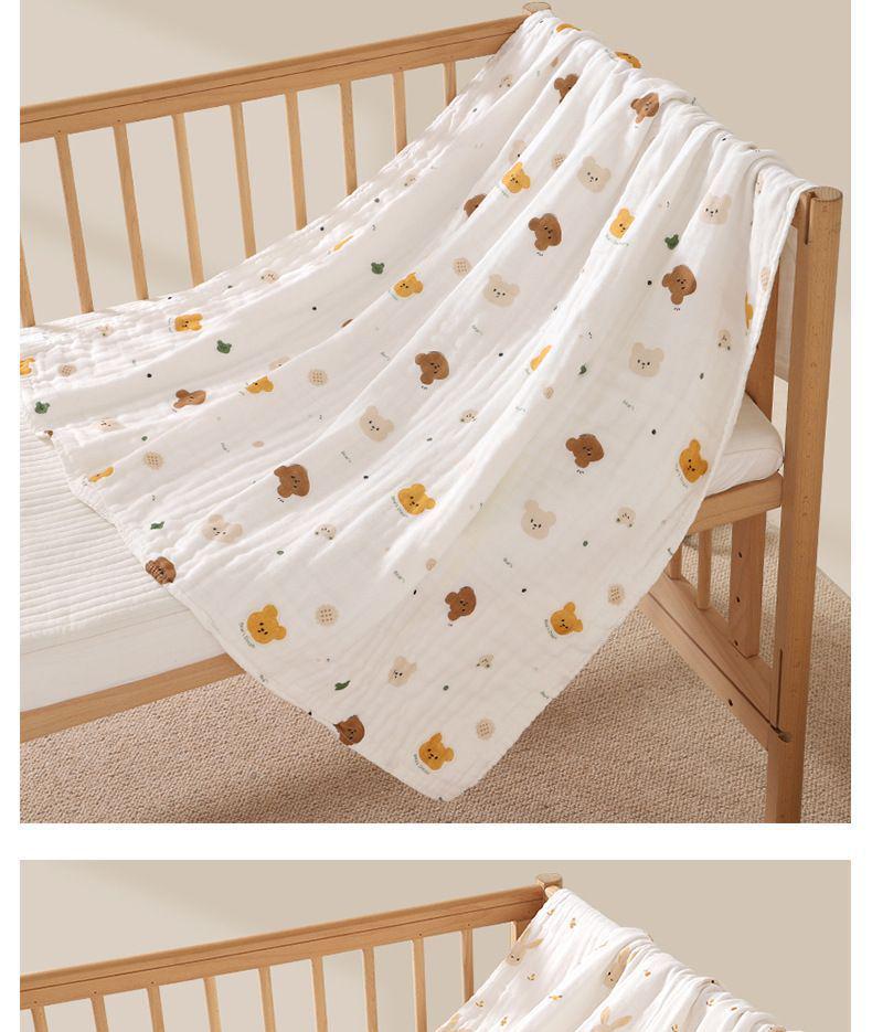 Супермягкое шестислойное хлопковое детское банное полотенце и пеленка