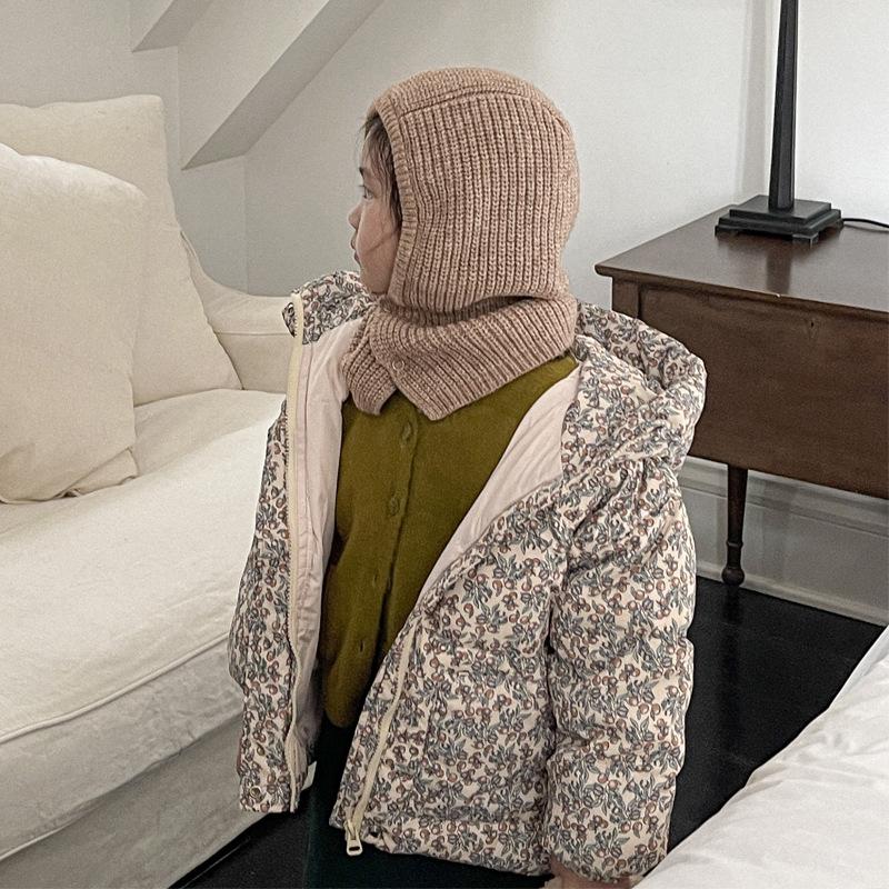 Зимняя детская куртка-пуховик корейская цветочная для девочек милая модная теплая куртка для малышей