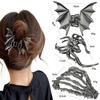 Hairpin Halloween Niche Design Spider Web Grab Clip Cross Border Back Head Hair Grab Headgear Shark Clip Spider Plate Hairpin