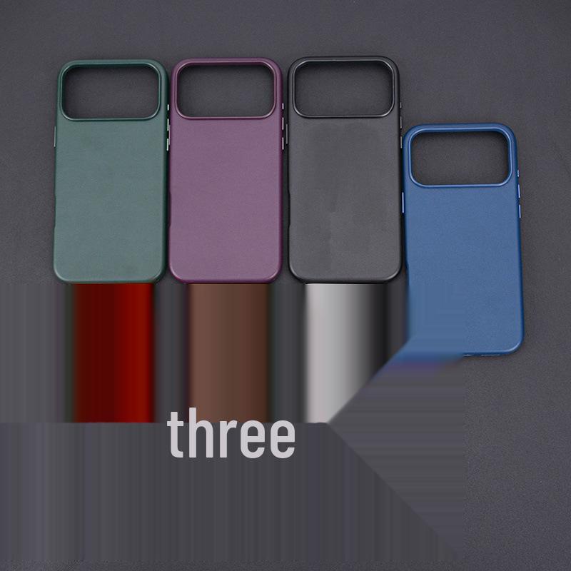 iPhone 17 Air Чехол с текстурой гладкой кожи Magsafe Pro Max Магнитный Полное покрытие Защитный