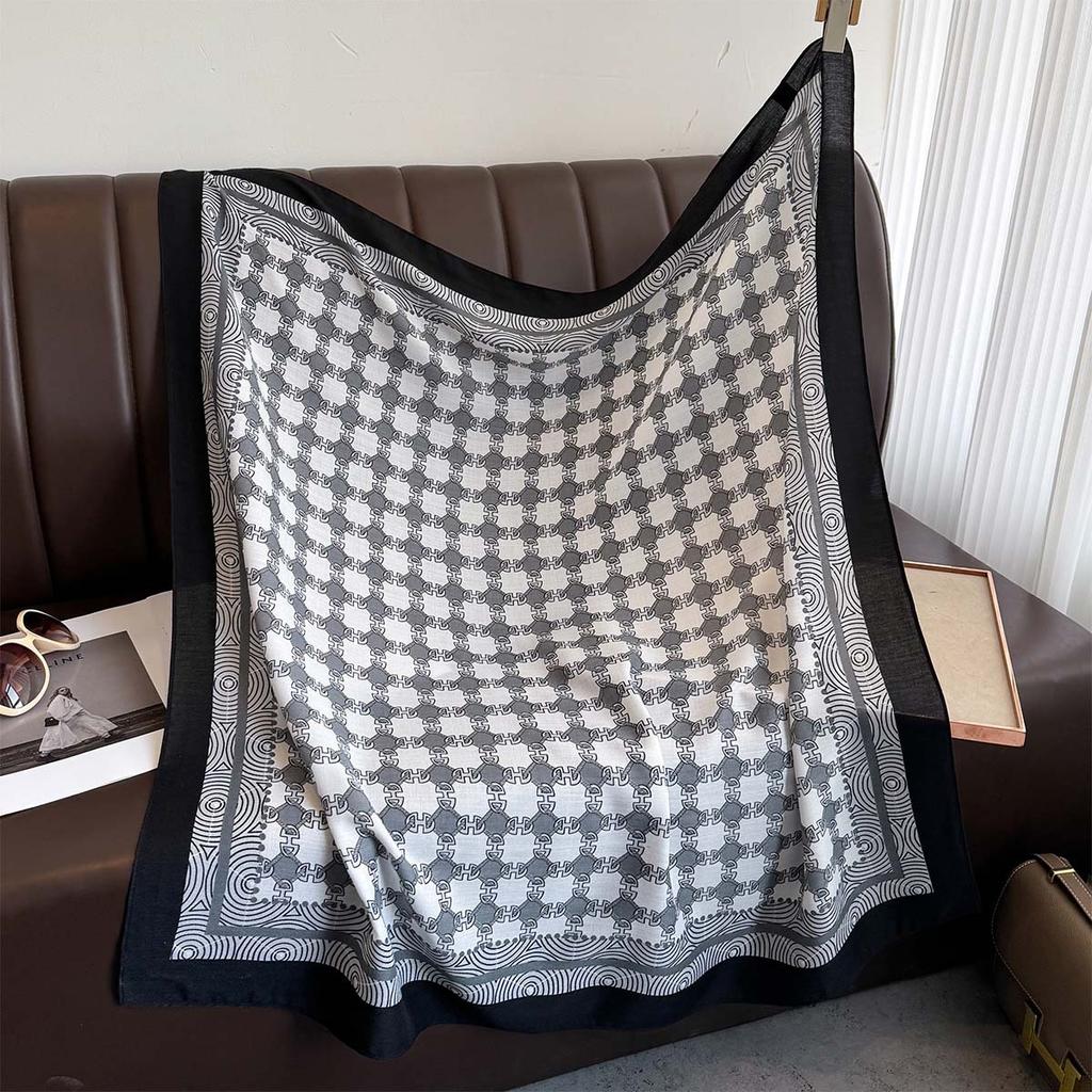 Square Scarf Headscarf Retro Imitation Wool Fashion Scarf Scarf Scarf Dual-purpose Shawl Scarf Spring and Summer Women