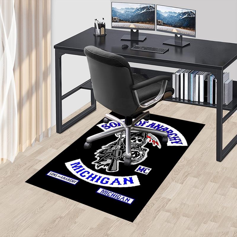 1 шт. Ковер Sons of Anarchy Michigan MC, противоскользящий, из полиэстера, напольный коврик для офиса, спальни