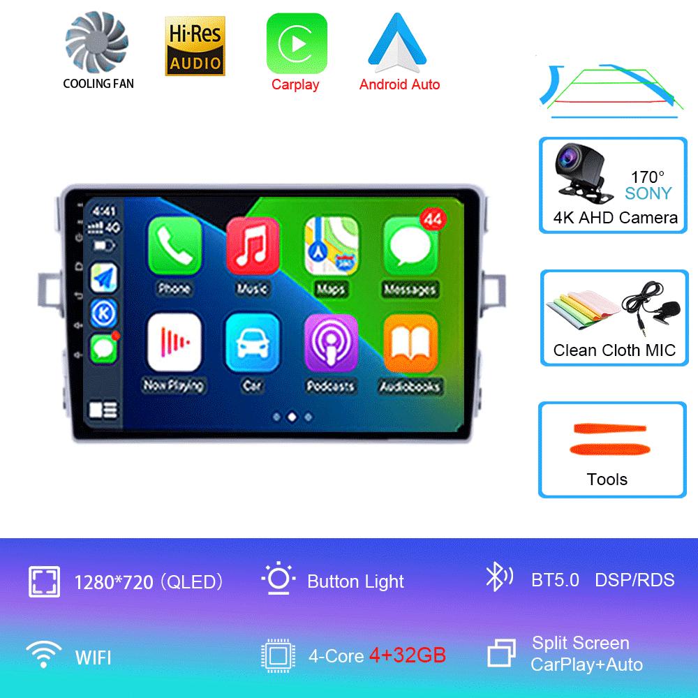 Автомагнитола Android 14 Carplay Auto Для Toyota Verso R20 2009 2010 - 2018 GPS Навигация DSP Головное устройство BT Видеоплеер 2Din Стерео