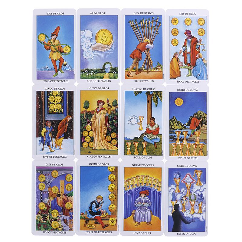 78 карт Rider Waite, оригинальная колода карт Таро, стандартный размер, инструкции