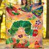 The Very Hungry Caterpillar Theme Printed Blanket - Perfect for Couch, Bed, Travel & Outdoor Use | Machine Washable, Cozy & Durable.