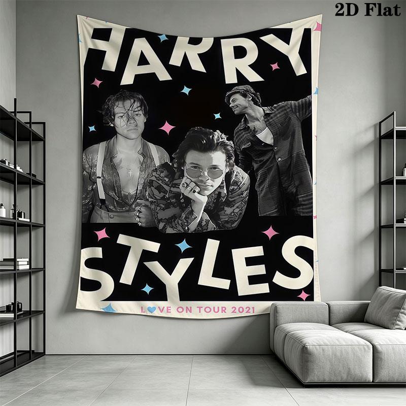 1PC Harry Styles Wall Hanging Printed Fabric Blanket Decorative Tapestries for Bedroom Living Room Home Decor