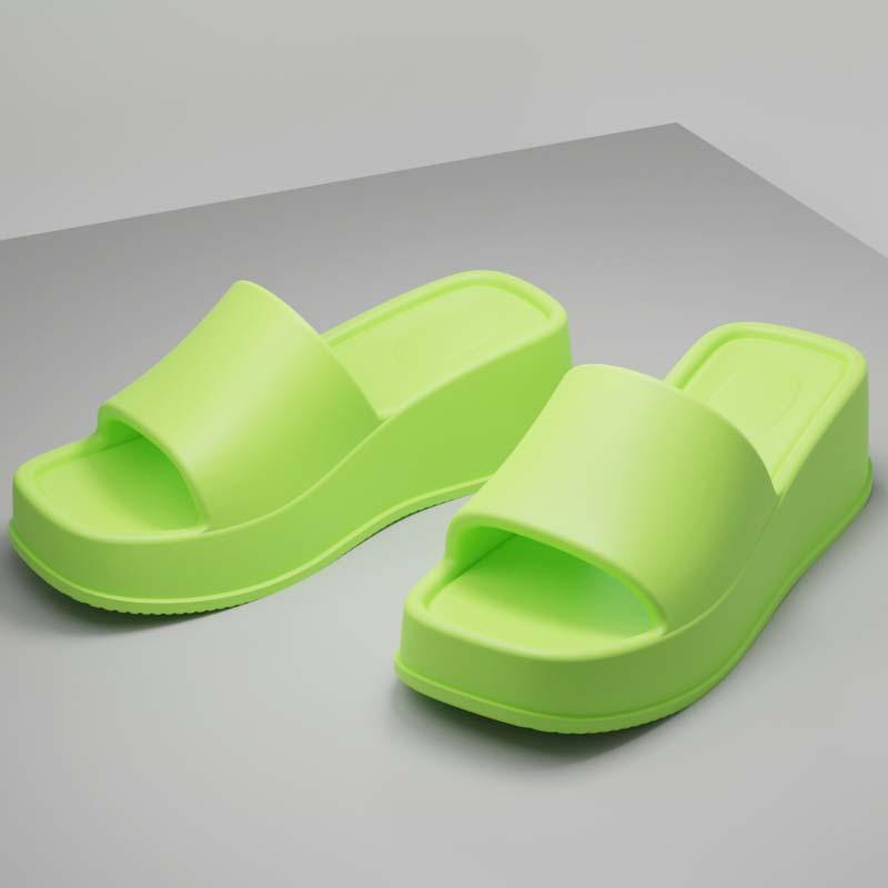 Шлепанцы женские сандалии тапочки на танкетке из ЭВА женская летняя верхняя одежда тапочки на толстой подошве с открытым носком тапочки Pantuflas De Mujer