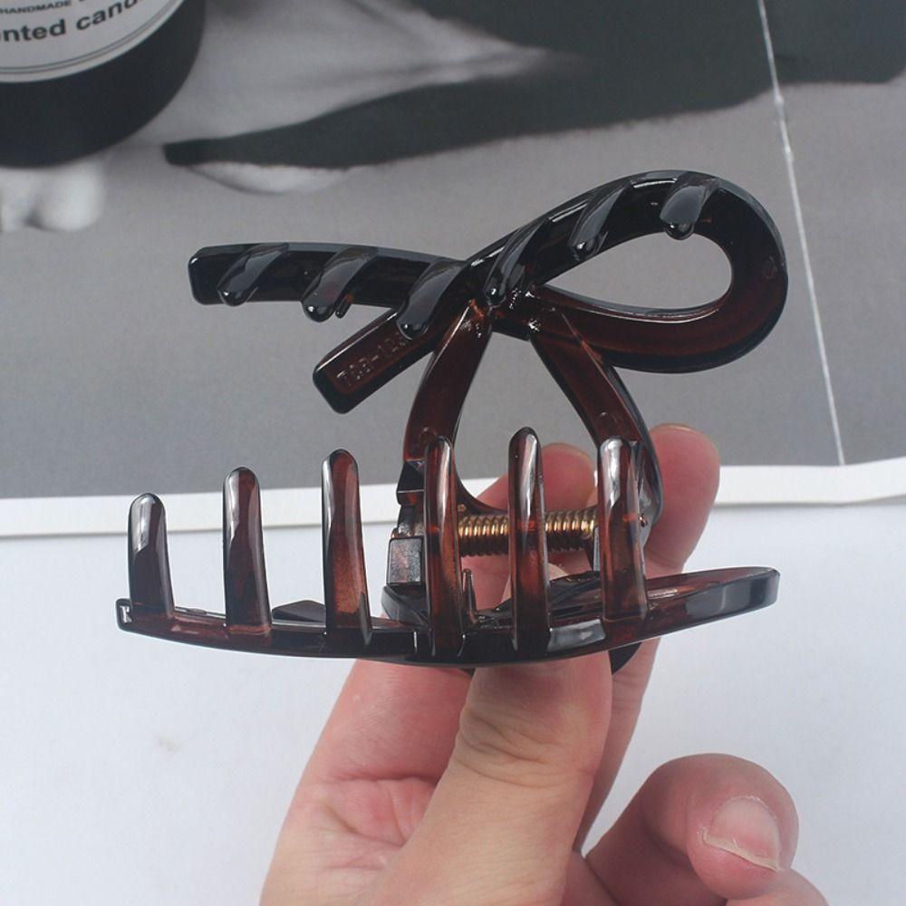 Large Ponytail Hair Clamps Vintage Hairpin Hair Accessories High-Quality Bow Tie Hair Claw Clips