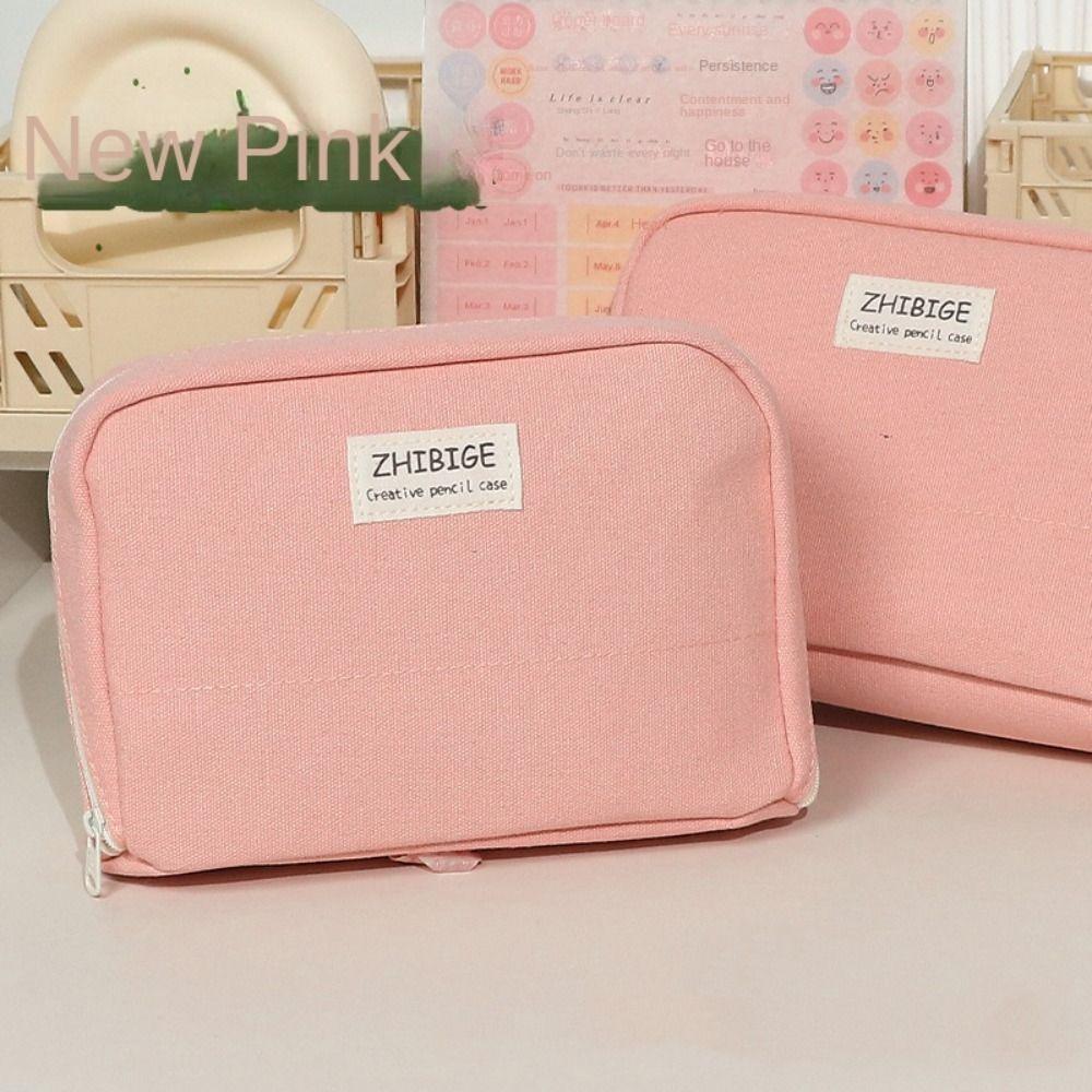 Multi-functional Pen Bag Canvas Stationery Storage Pouch Portable Pencil Case Student Gift