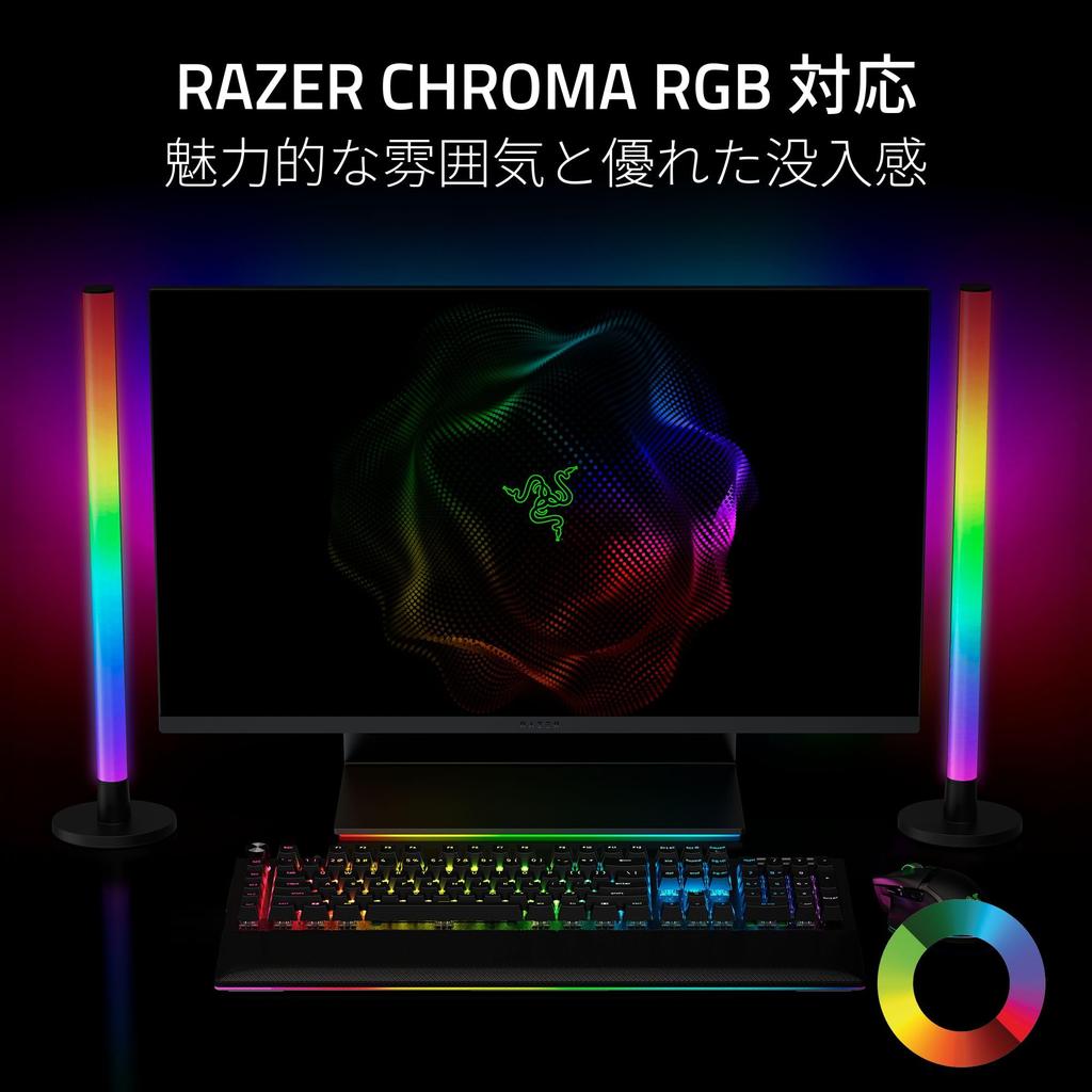 Razer Aether Напольный светильник RGB Светодиодная панель для игр Реверсивная Двойная подсветка спереди и сзади для Matter Индивидуальная подсветка панели для ПК Один кабель для дома