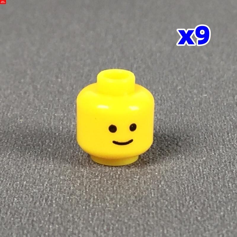 9 шт. Кубики MOC 8034 8046 Традиционное выражение лица: улыбка, смех 4 см Фигурка Лицо Печатная Голова Собранные Строительные Кирпичики Игрушки для Детей