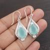 Aqua Chalcedony Handmade Gemstone Jewelry, 925 Solid Sterling Silver Earrings Unique Design Jewelry, For Women
