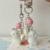 Cute Flocking Alpaca Keychain Pendant Lanyard Phone Chain Lovely Animal Sheep Backpack Charm Girl Bag Hang Ornaments Couple Gift