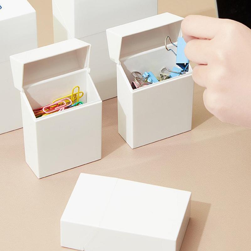 Abs Flip Square Белый ящик для хранения Многофункциональный пылезащитный органайзер для сортировки