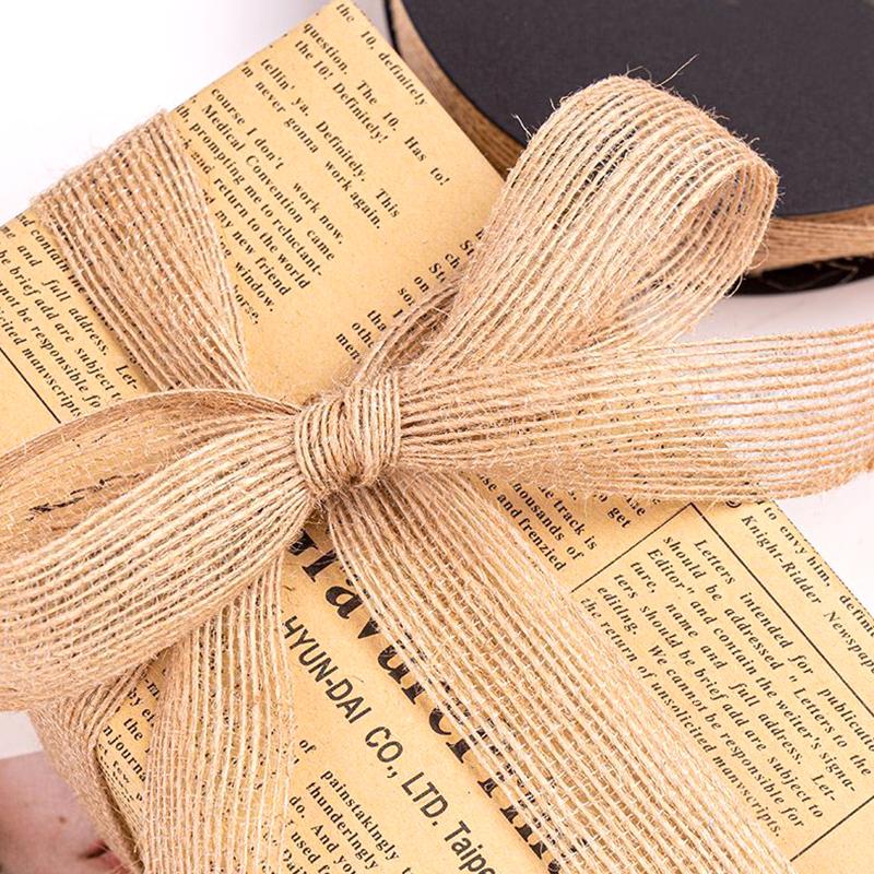 1 рулон льняной ленты «сделай сам», подарочное украшение, упаковка, ленты для поделок, ручная работа, высокое качество