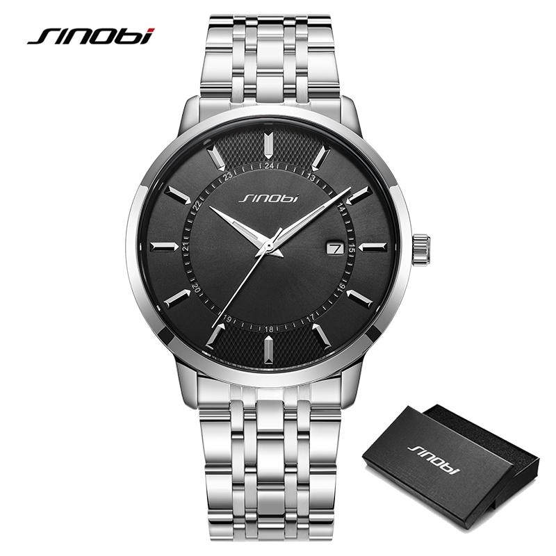 SINOBI Модные мужские часы, оригинальный дизайн, лучшие роскошные мужские кварцевые наручные часы, лучшие подарки для мужа