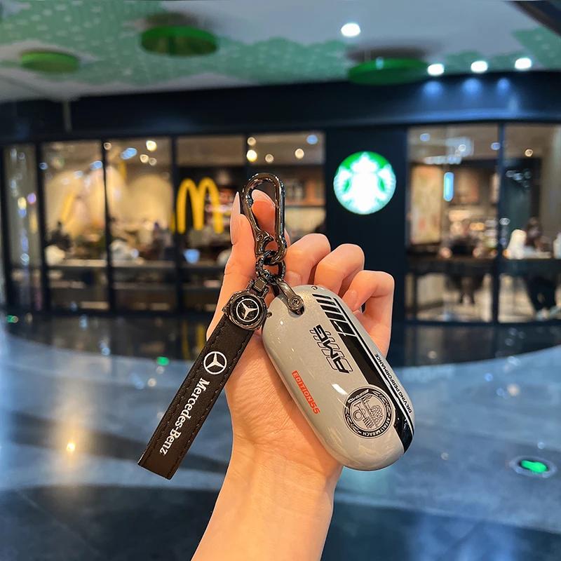 RPO5 Car Key Case Cover Shell For Mercedes Benz 2021 C /S Class W223 W206 S350L S400L S450L S500L Protector Accessories