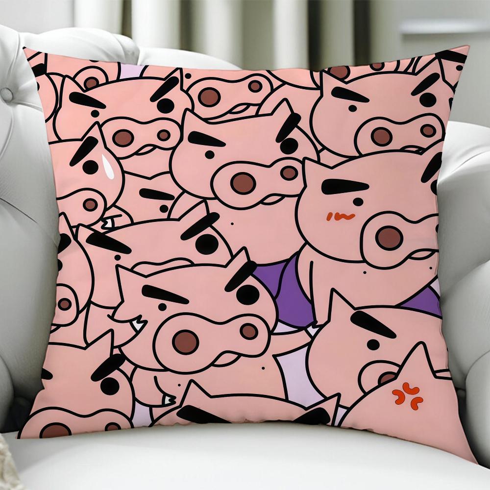 BBuriburizaemon Cute Funny cushion cover Birthday Anniversary Gifts Double Sided Printed Zipper Cushion Cover Soft Skin Bedding