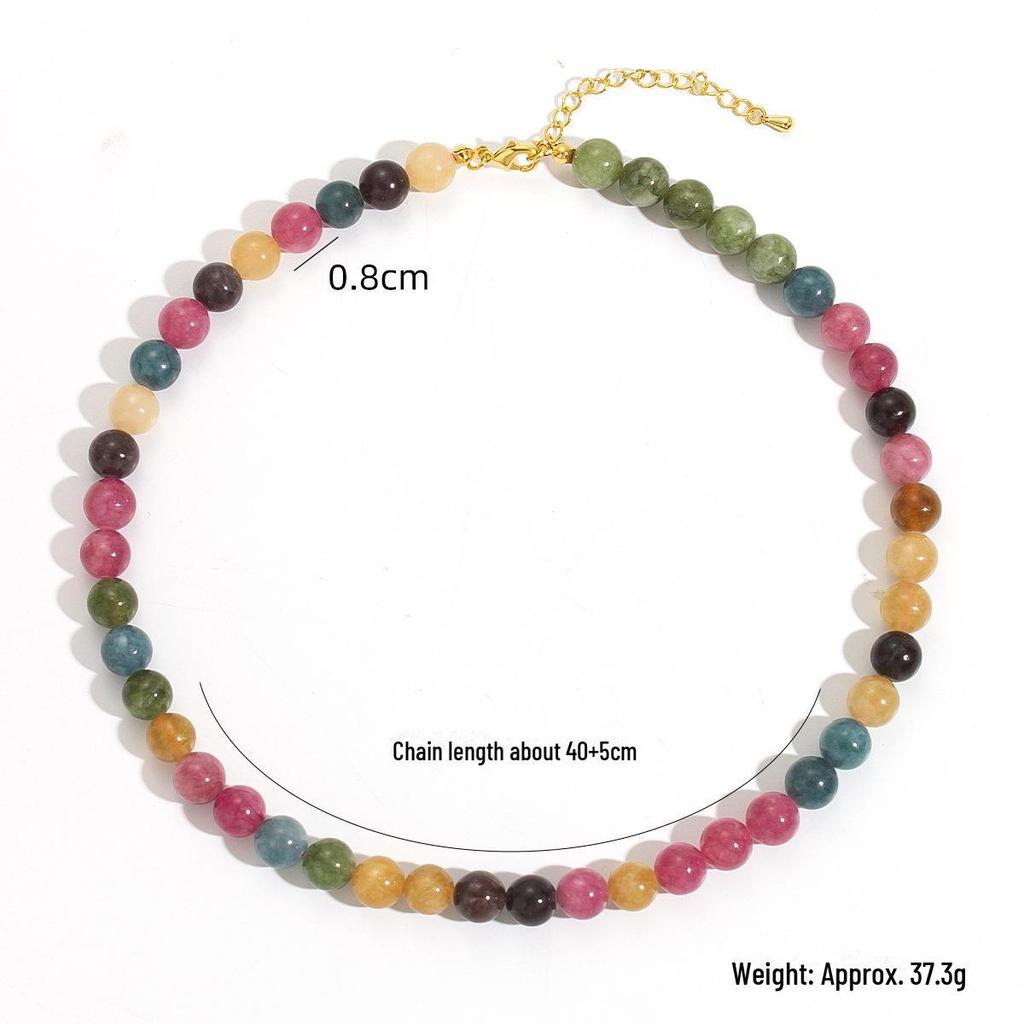 Новое роскошное ожерелье из цветного турмалина в китайском стиле