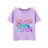 My Little Pony Girl T Shirt Twilight Sparkle Letter AZ TShirts Cartoon Kids Short Sleeve Tee Tops Casual Children Clothes