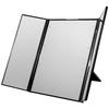 GoodsLand LED Tabletop Folding Mirror Large Cute Stand Mirror Makeup Brightening [With Heart-shaped Light] Three-sided GD-LED-3MR-BK