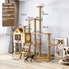 Multi-Level Cat Climbing Frame For Indoor With Scratching Posts Scratching Boards Perches Caves Large Cat Tree Tall Cats Tower