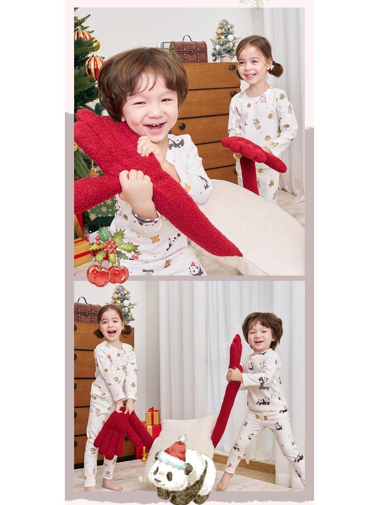 Детский хлопковый комплект осенней пижамы с длинным рукавом An Dan Christmas Edition для женщин