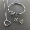 Серьги, браслет и ожерелье в форме сердца, комплект T112
