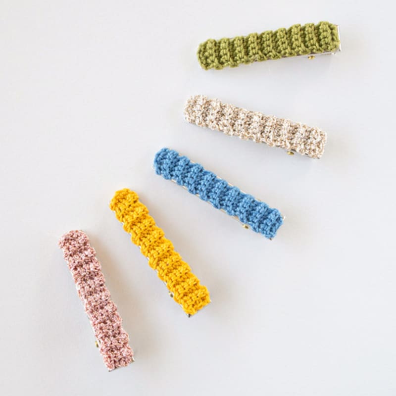 MERRYMOTIVE Colorful rib knit hairclip