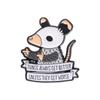 Whimsical Animal Brooch Stylish Cartoon Mouse Design Trendy Letter Badge For Gifts