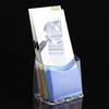 2Pcs Acrylic A6 Brochure Holder Brochure Display Stand Flyer Holder Pamphlet Holder Clear Literature Magazine Booklet Menu Desktop Wall Mount
