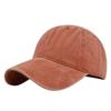 Evertop Water Washable Cotton Baseball Hat for Adults and Kids Pure Color with Custom Embroidered Logo Vintage Sunshade Style
