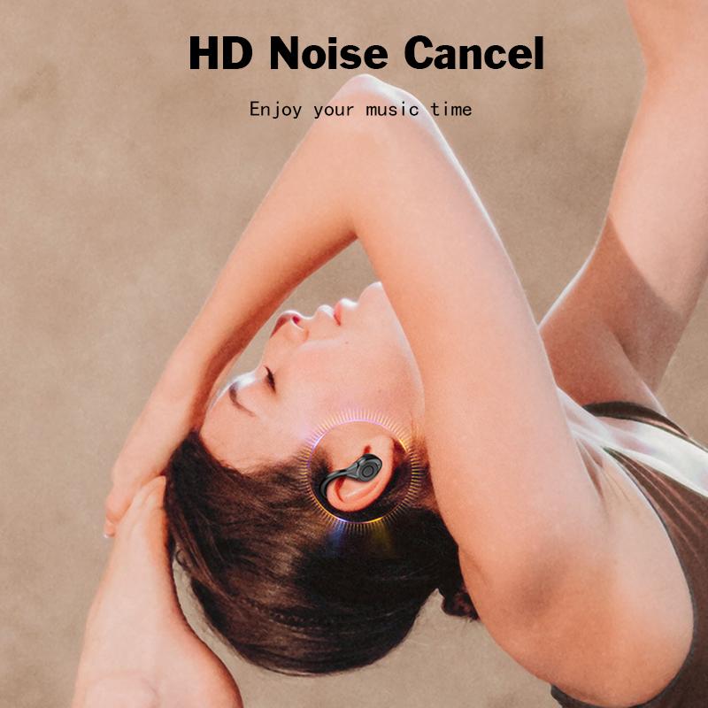 CVC8.0 Noise Cancel Wireless Earphones HiFi Stereo Headset With Microphone Headphone Digital Display For All Smartphones