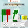 Кабельная этикетка F-типа, наклейка Phomemo, бумага для мини-принтера M110/M200, папка с термобумагой, самоклеящиеся этикетки